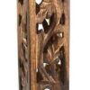 12 Carved Wood Square Tower Incense Burner  12 inches