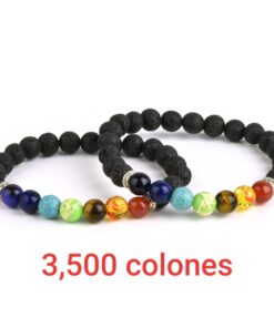 7 Chakra Elastic Bracelet w/ Roundel Spacer