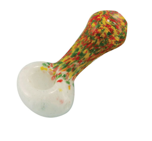 3 Rasta Color Frit Glass Pipe