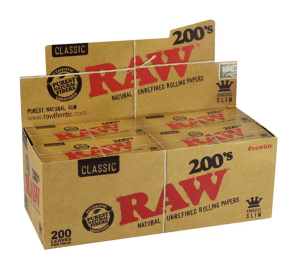 Raw Classic 200s Rolling Papers Kingsize Slim