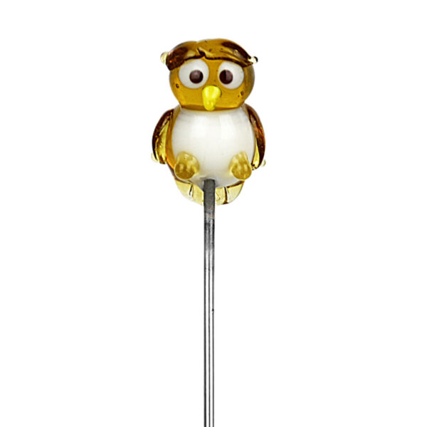 5 Glass Poker Hairpin Owl