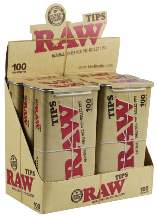 RAW Pre Rolled Tips 100pc Tin