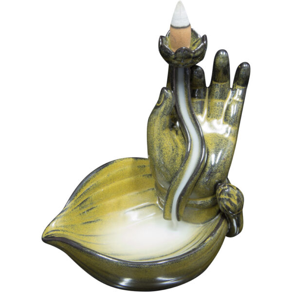 Ceramic Backflow Incense Burner – Mudra Hand