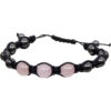 Magnetic Hematite Bracelet - Rose Quartz