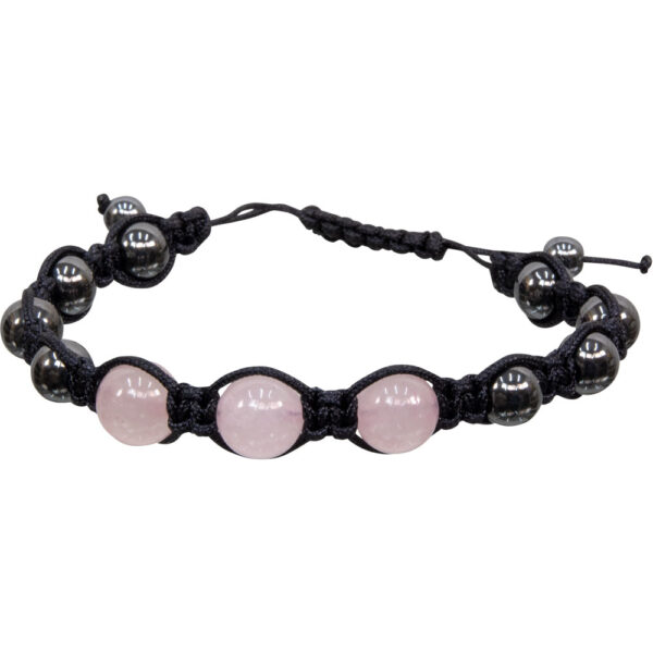 Magnetic Hematite Bracelet – Rose Quartz