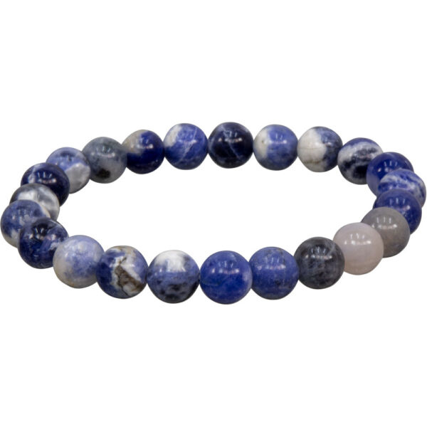 Elastic Bracelet 8mm Round Beads – Sodalite