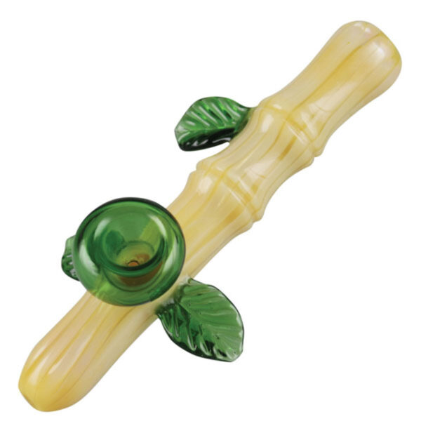 Bamboo Glass Hand Pipe 6.5 inch