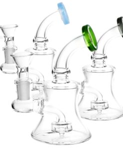 7 Inch Mini Small Oil Dab Rigs Beaker Showerhead Perc Percolator Eye Handcraft Water Pipes 14mm