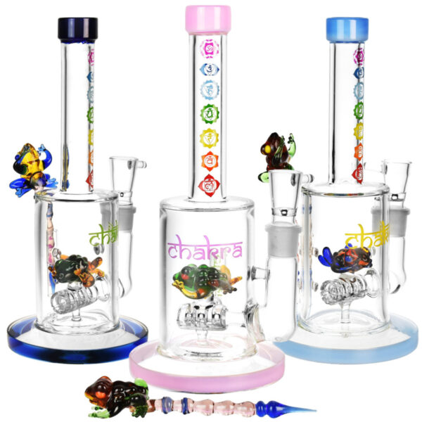 Chakra Frog Water Pipe w Stir Tool