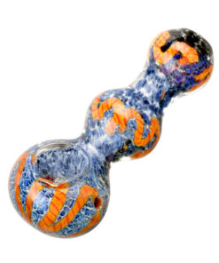 3 Rasta Color Frit Glass Pipe