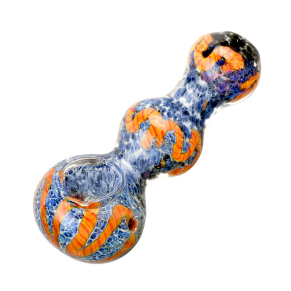 Fritted Squiggle Spoon Glass Pipe 3.5 inch