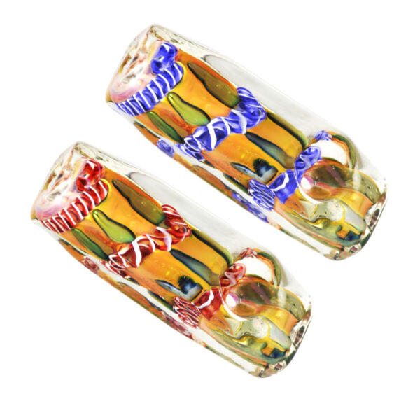 Fumed Metallic Abstract Squared Hand Pipe