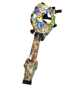 Gas Mask w Acrylic Water Pipe Rainbow