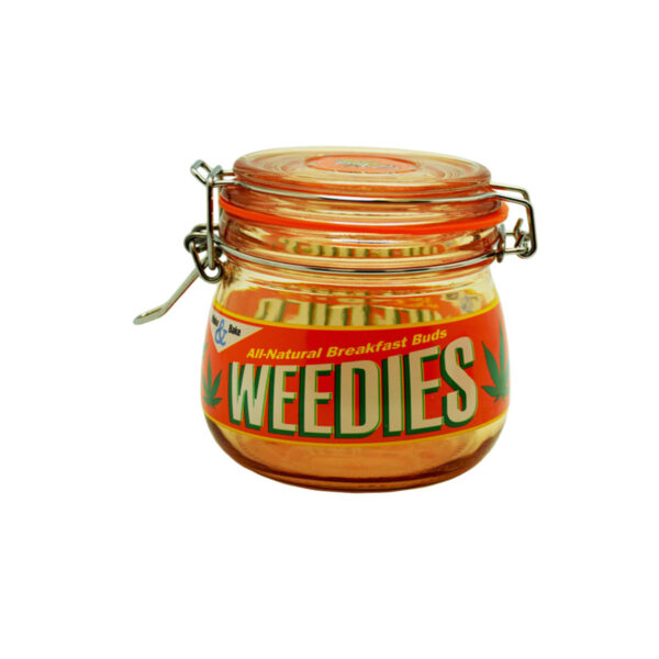 Glass Storage Jar Weedies Small