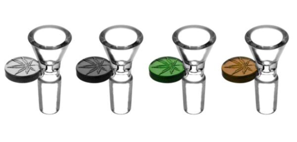 Herb Slide w Embossed Leaf Tab 14mm Male