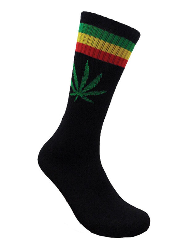 Leaf Republic Socks Rasta Stripes Black