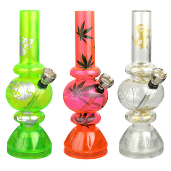 Mini Acrylic Bubble Water Pipe Grinder 6.75