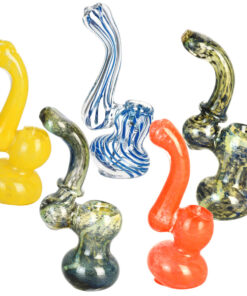 Fritted Squiggle Spoon Glass Pipe 3.5 inch