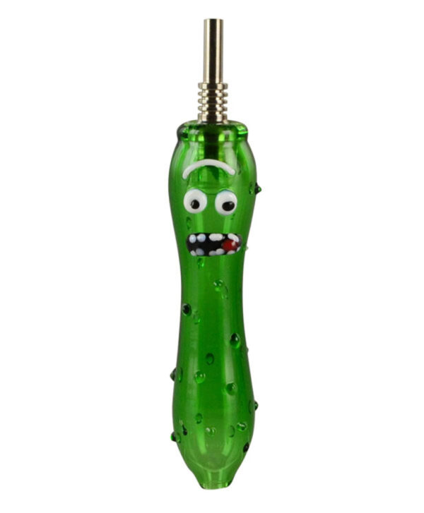 Pickle Rich Glass Dab Straw 5.5