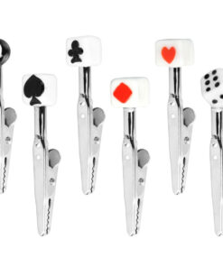 5 Glass Poker Hairpin Flat 8 Ball