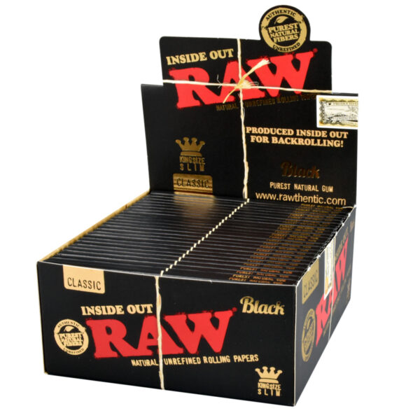 RAW Black Inside Out Papers Kingsize Slim