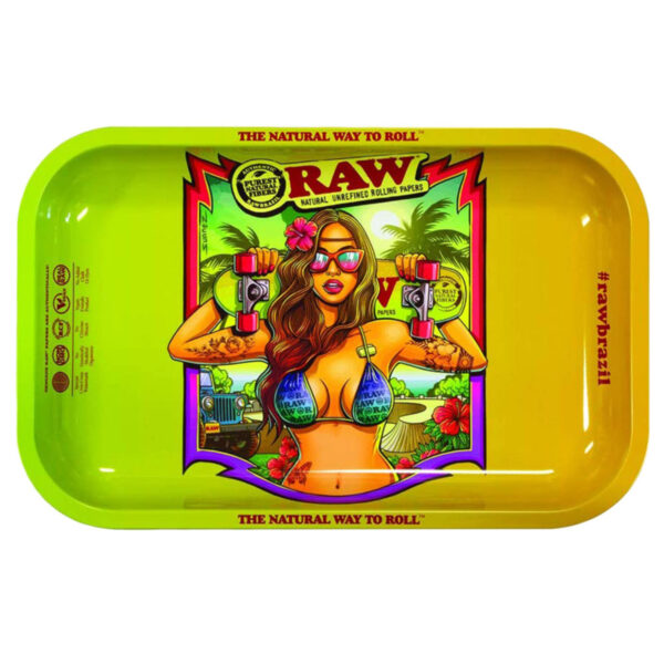 RAW Rolling Tray Brazil Girl