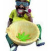 Rasta Man w Bowl Polyresin Ashtray
