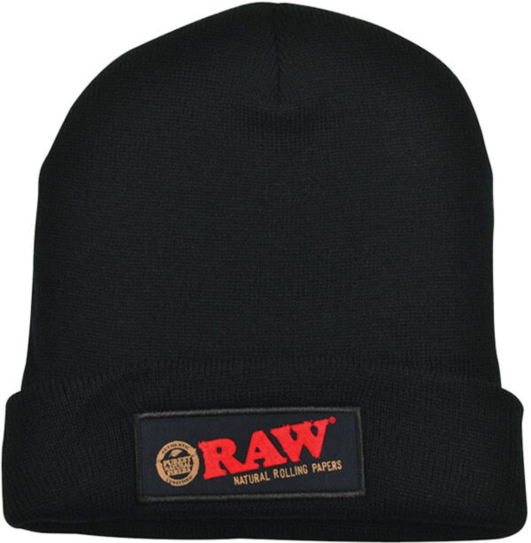 Raw Beanie Hat Black