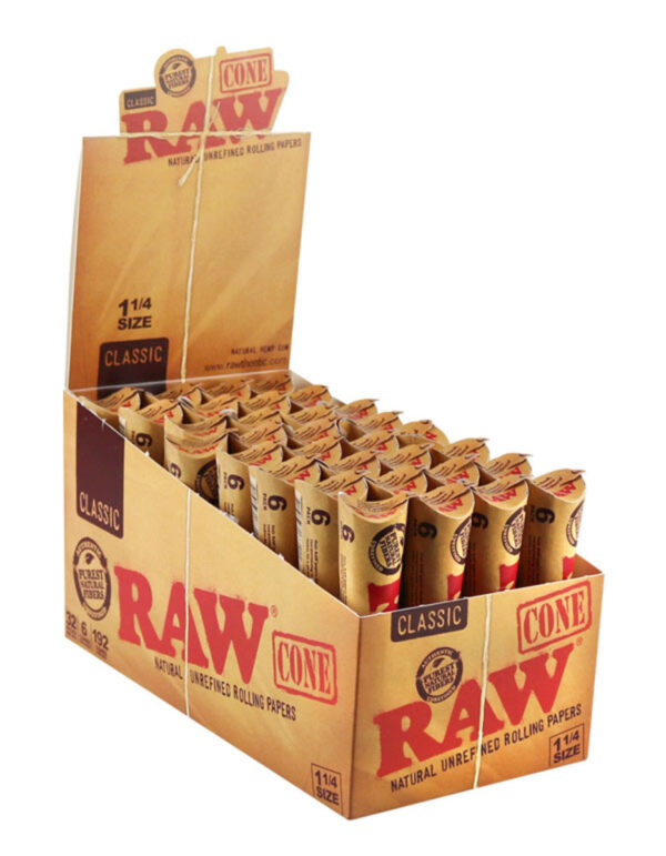 Raw Natural 1 1 4 Pre Rolled Cones