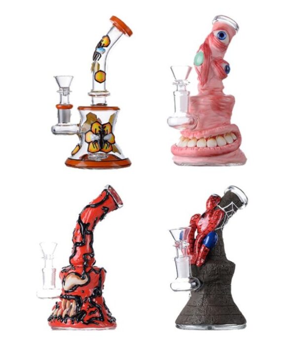 Uniqe Glass Bongs Halloween Style Hookahs 7 Inch