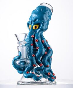 3D Evil Monster Face Design Glass Bong Handmade Character