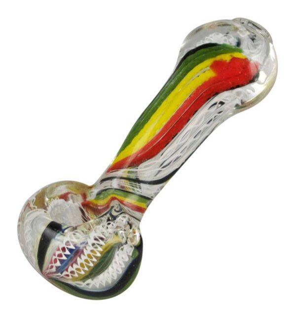 Worked Rasta Hand Pipe 3.75