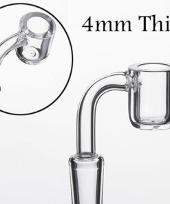 Banger 90 degrees, Male or Female 4mm Thick Flat Top Quartz Banger