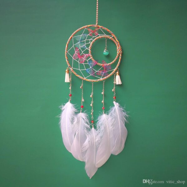 lovely handmade dream catcher with pendant 6 inches