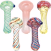 Classic Frit & Stripe Spoon Pipe | 3.5" | Assorted Designs