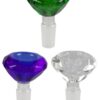 Diamond Cut Thick Glass Herb Slide | 14mm M | Colors Vary