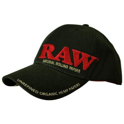 RAW® – Poker Hat Black Curved Bill Adjustable Structured Hat