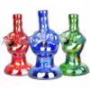 Number One Electroplated Soft Glass Water Pipe | 8.25" | Colors Vary