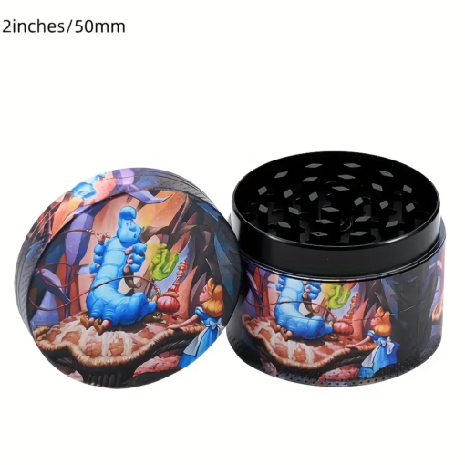 Portable 4-Layer Spice Grinder, 50MM Metal Tobacco Grinder, Caterpillar