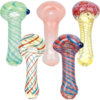 Classic Frit & Stripe Spoon Pipe | 3.5" | Assorted Designs |